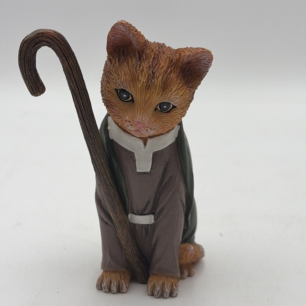 Hawthorne Village Purr-fect Christmas Pageant Cat Figurine ADORING DAD Nativity